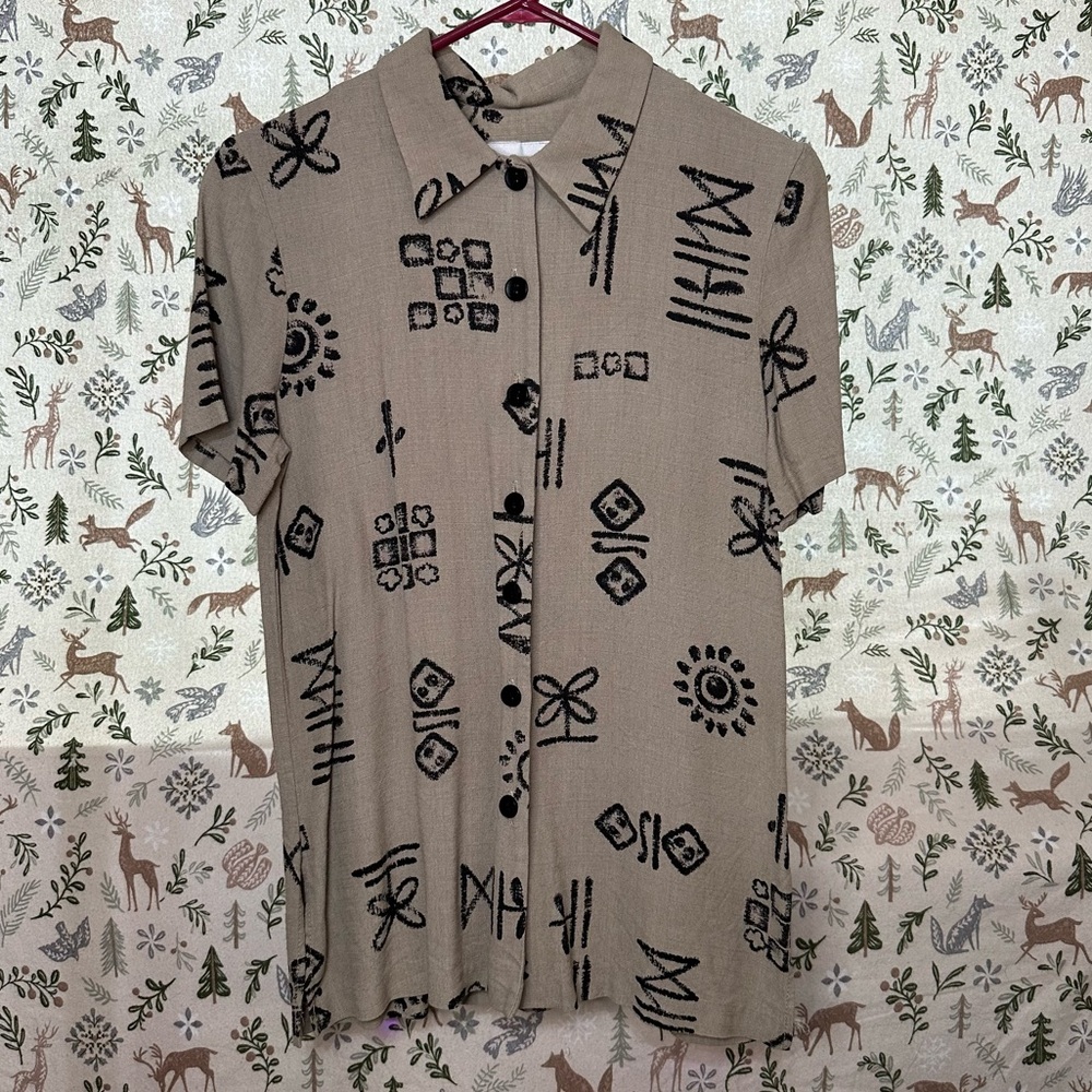 Betsy’s Things Short Sleeve Button Down Shirt